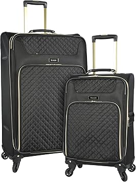 black and gold luggage set