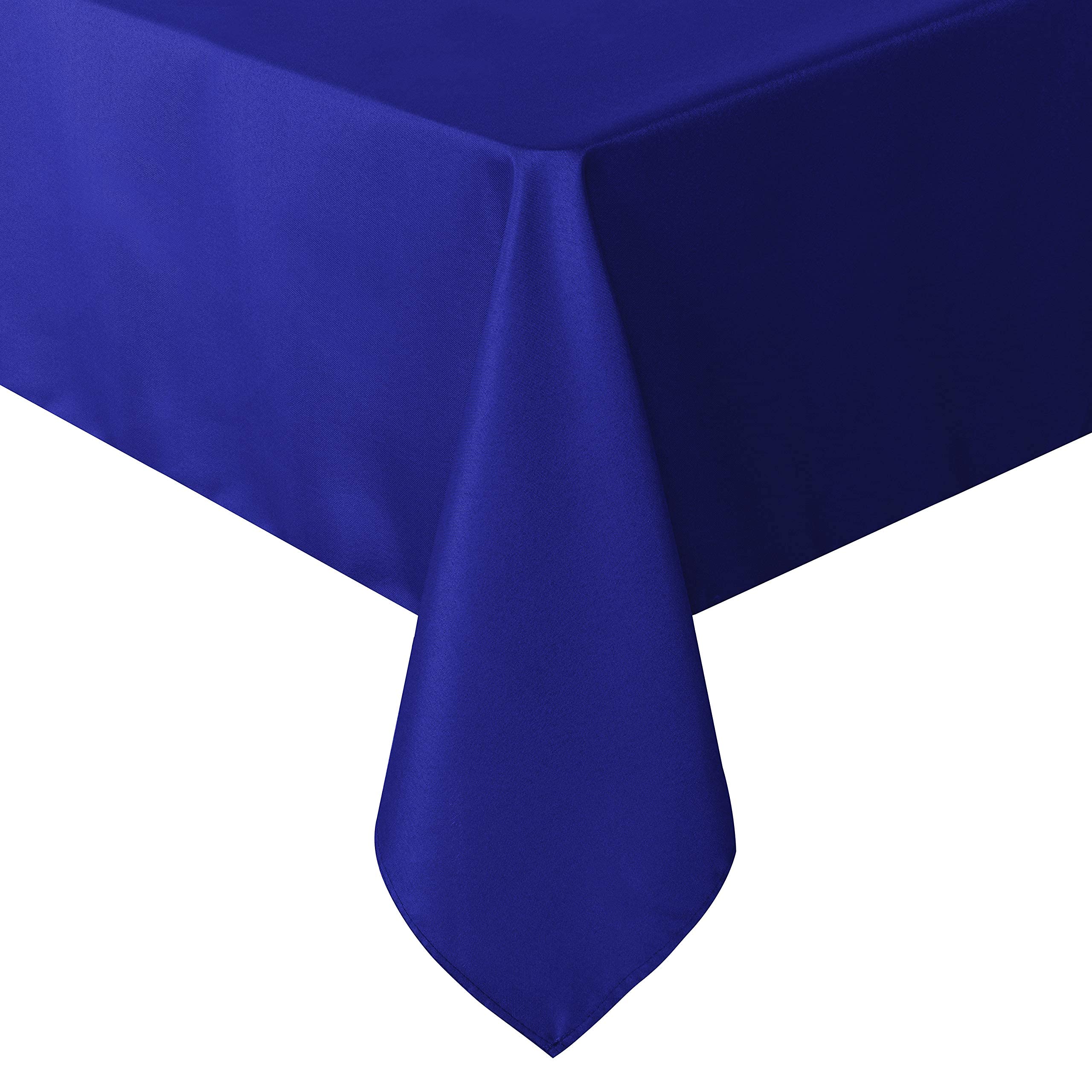 Photo 1 of sancua Rectangle Tablecloth - 60 x 84 Inch - Stain and Wrinkle Resistant Washable Polyester Table Cloth, Decorative Fabric Table Cover for Dining Tables, Buffet Parties and Camping, Blue