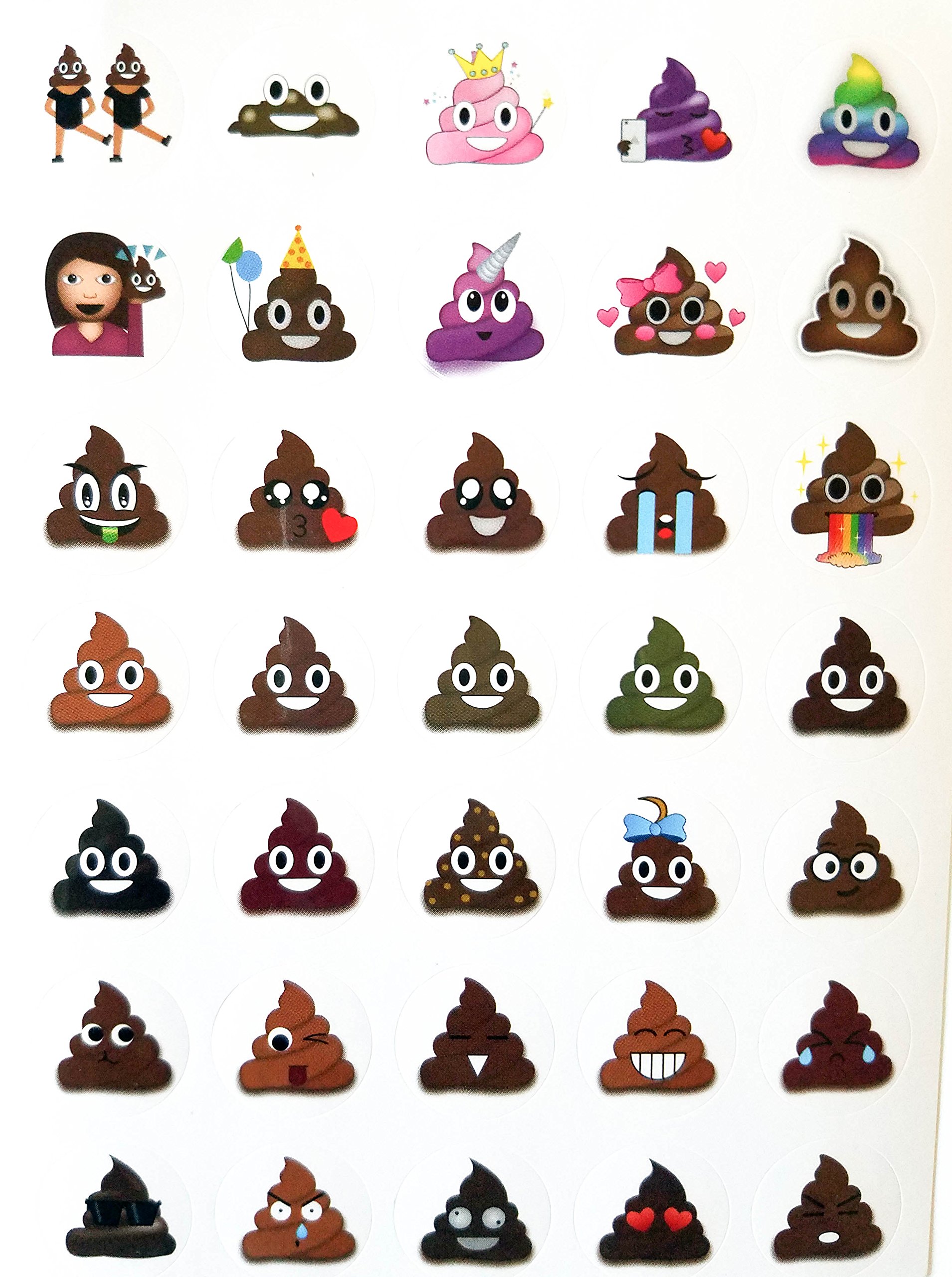 Mua Poop Emoji Sticker Sheet Party Favor 24 Pack (576 Stickers), Poo ...