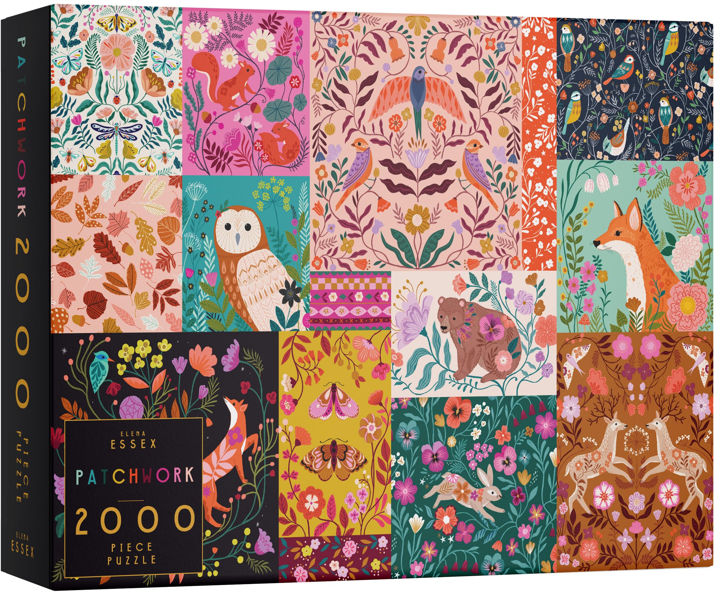 Elena Essex 2000 piece jigsaw puzzles for adults - Patchwork / 2000 Piece Puzzle/jigsaw puzzles for adults 2000 / Animal Bird Flower Puzzle/Puzzles Size 98x76cm โ image 1