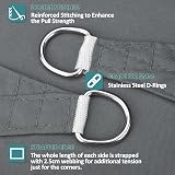 HEYOMART Sun Shade Sail 3x3x3m Triangle Grey UV 98% Water Resistant view 5