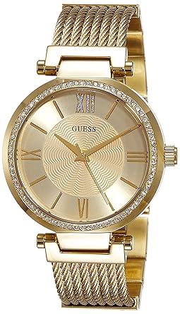 Guess Analog Champagne Dial Women's Watch-W1148L2