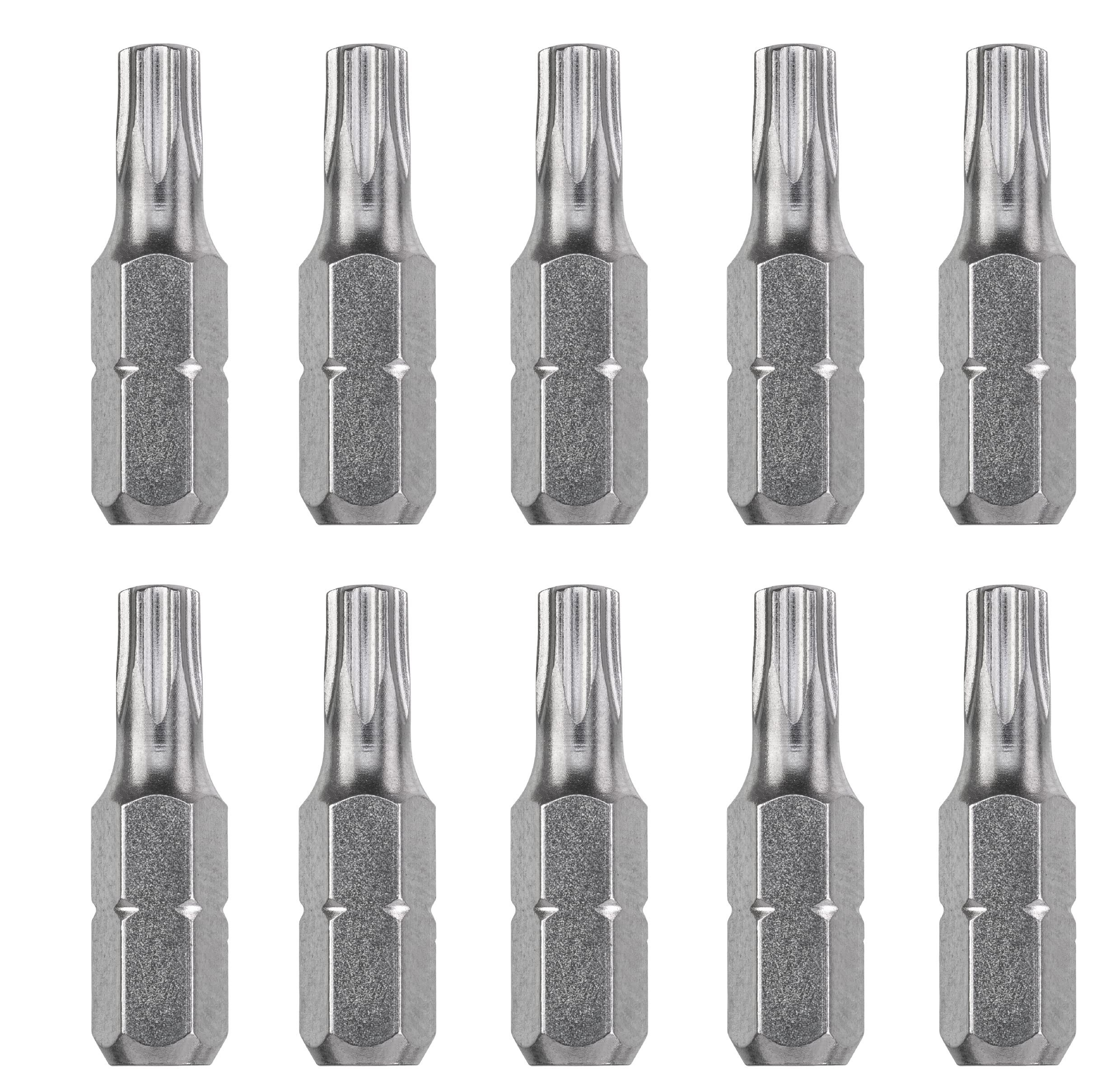 kwb 10-Piece Torx 20 Industrial Steel Bit Set, 25 mm Bits, 1/4'' Hex Shank, Screwdriver Bit Set