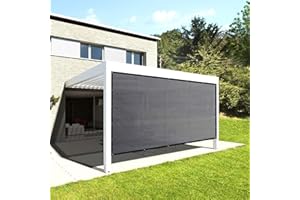 ARKOST 90% Sun Shade Cloth with Grommets, 10X10 FT Privacy Screen Pergola Shade Cover for Patio Garden, Grey
