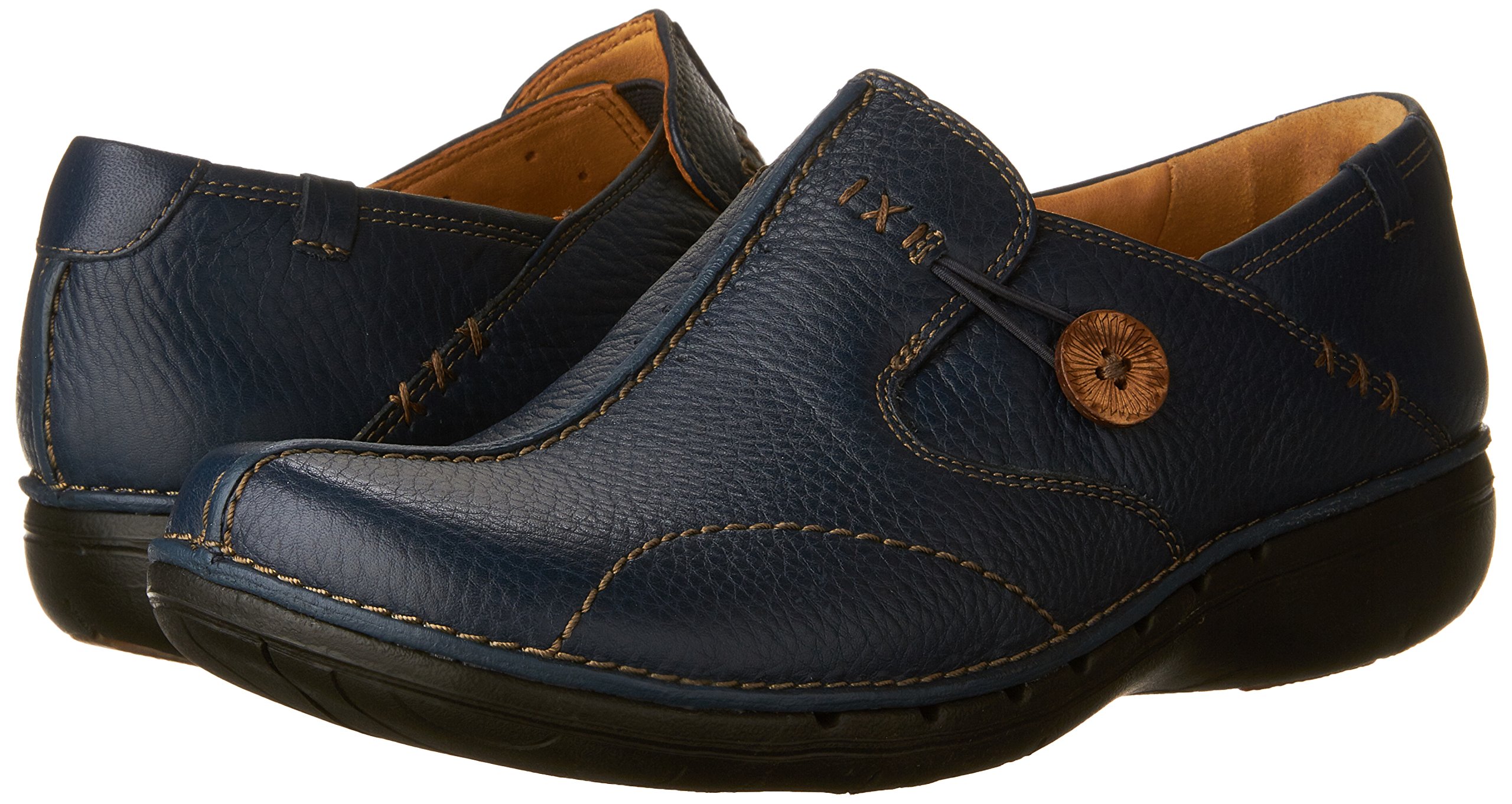 CLARKS Women's Un.Loop, Black Leather, 5 M US - Choose SZ/color for sale online