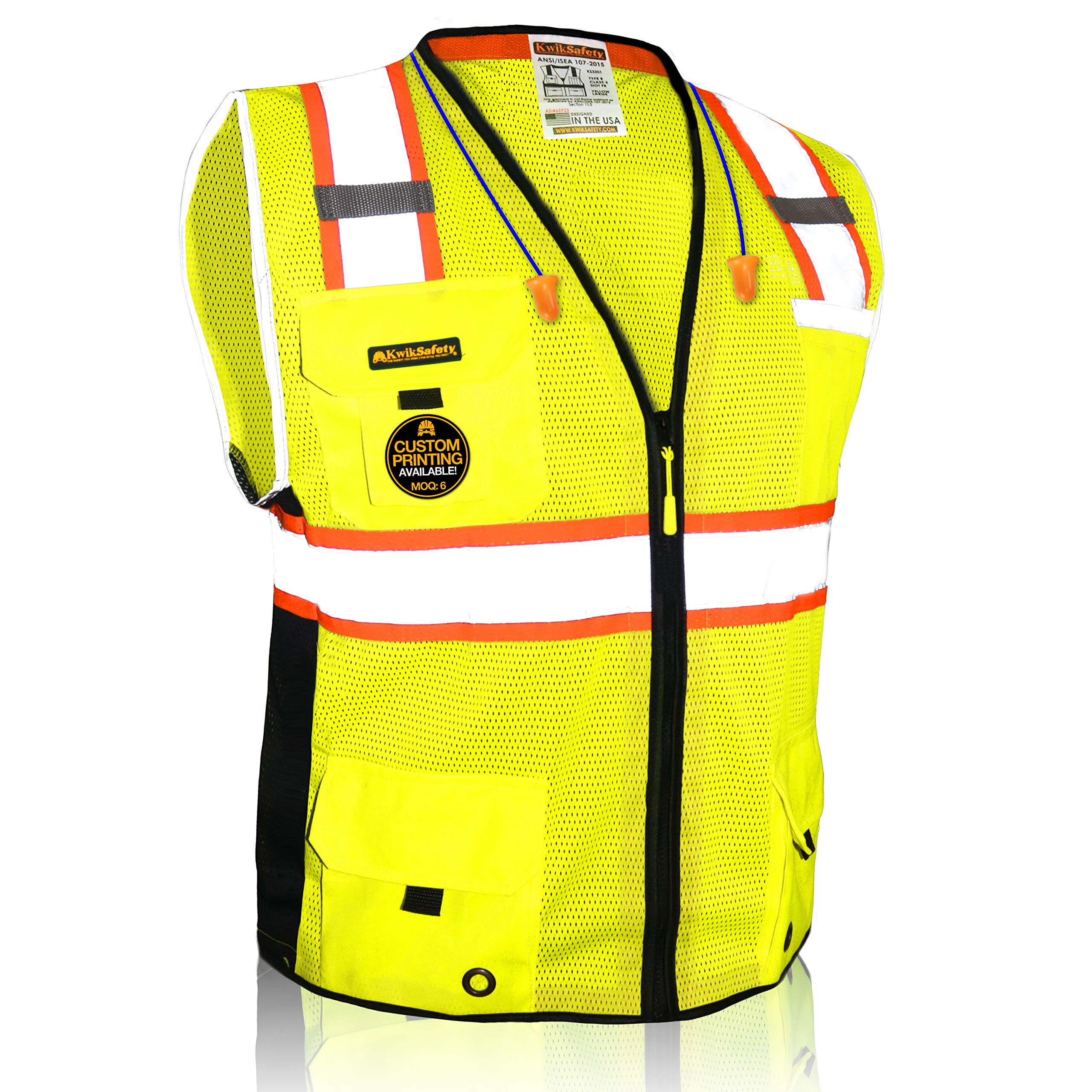 KwikSafety (Charlotte, NC) BIG KAHUNA (11 Pockets) ANSI Class 2 OSHA