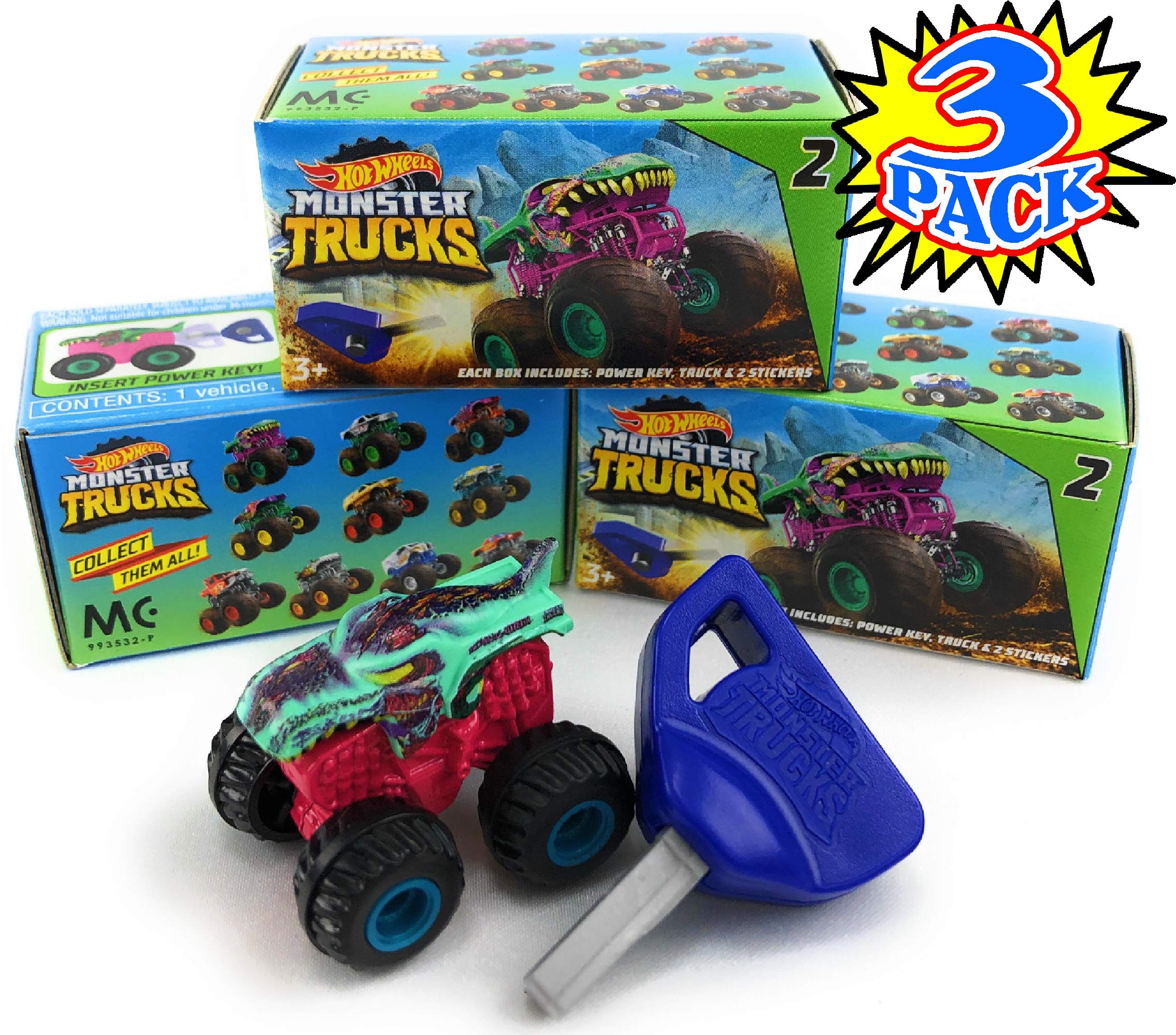 Hot Wheels Monster Trucks Mini Mystery Trucks With Key Launcher Series 2 Blind Ebay