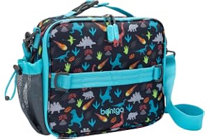 Bentgo Kids Prints Double-Insulated Reusable Lunch Bag | For Kids 3+, Adjustable Strap; Holds Lunch Box/Water Bottle/Snacks;