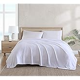 Tommy Bahama - Queen Blanket, Ultra Soft Plush Fleece Bedding, Coastal Inspired Bedding Essentials (White, Queen)