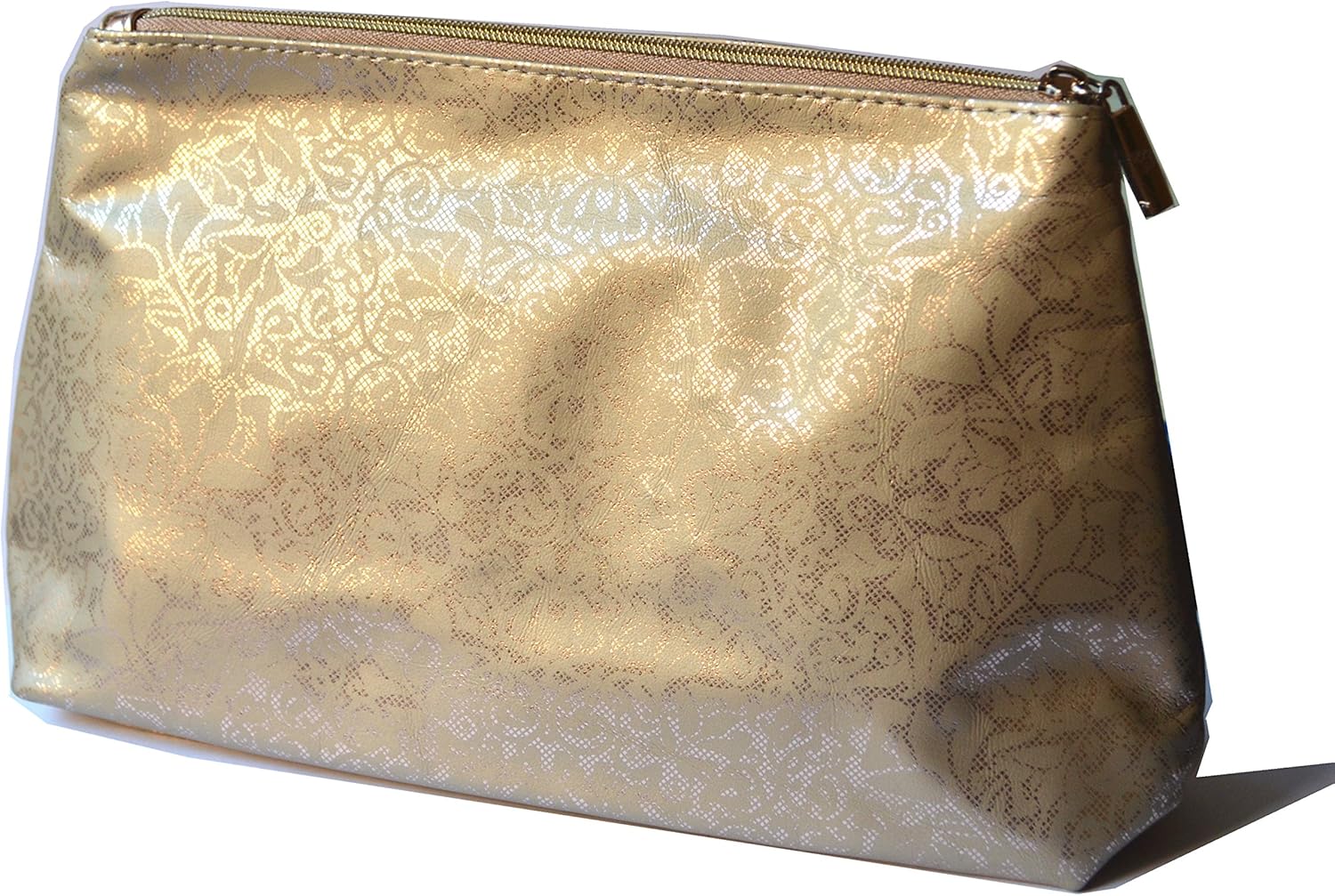 Luxury Golden Cosmetic Bag/Makeup Pouch/Toiletry Bag/Wash Bag