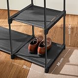 SONGMICS Freestanding Wardrobe, Foldable Closet, 43x112x165cm, Black view 6