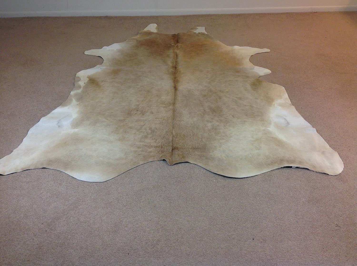 Amazoncom Butter Cream Light Beige Natural Cowhide Rug Kitchen