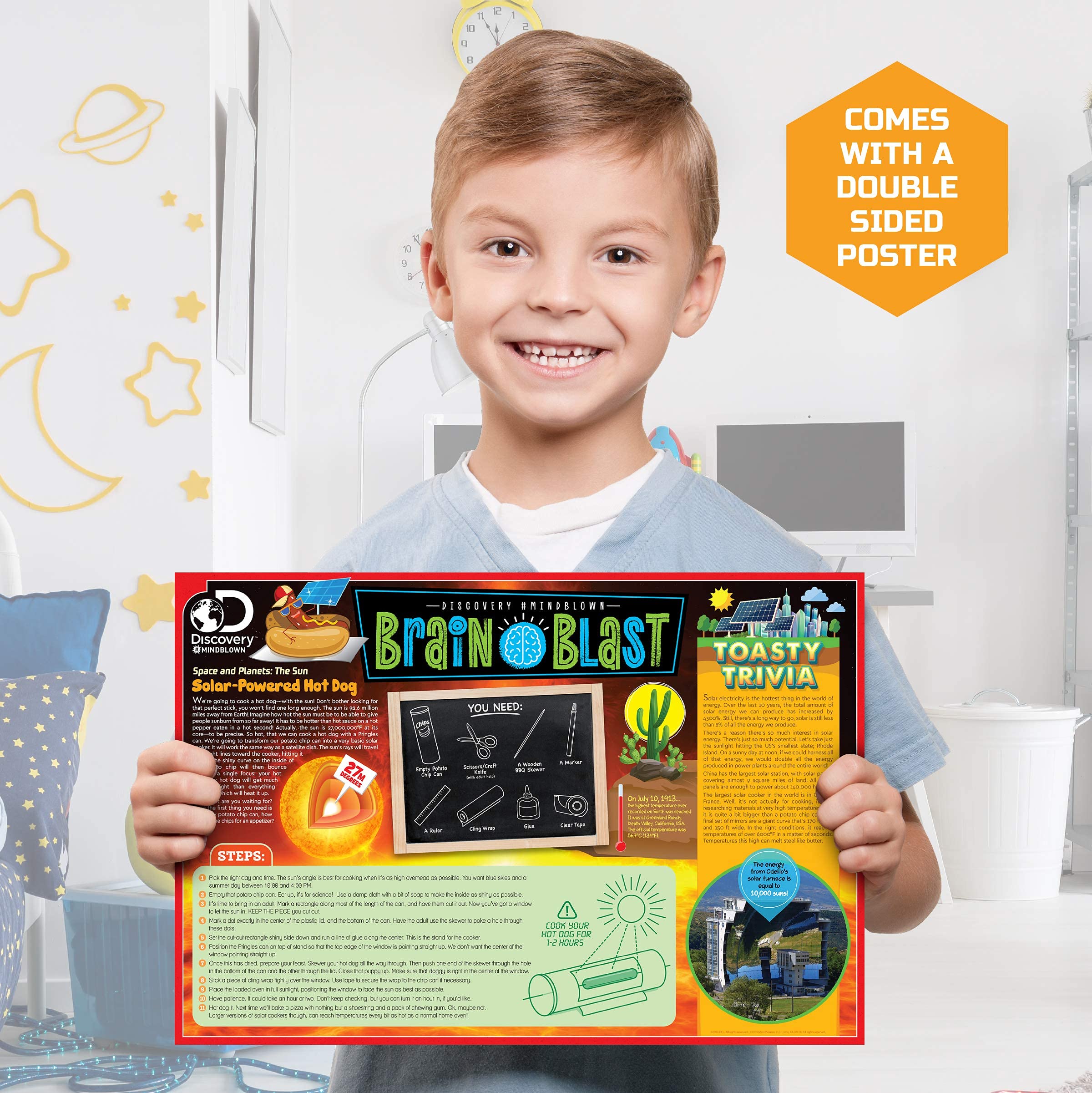 Discovery #MINDBLOWN Colossal Fossil Dig Set, 15-Piece Archaeology Excavation Kit, Uncover Real Shark Teeth & More, Every Fossil Set is Unique, STEM Toys for Boys and Girls