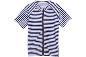 SwimZip UPF 50+ Short Sleeve Rash Guard for Boys' and Girls' - Baby, Toddler, Kids