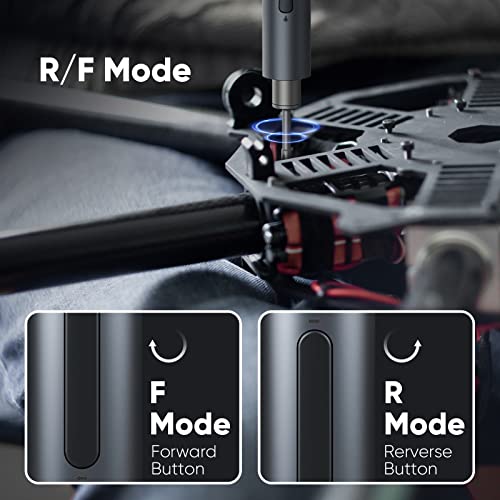 PKEY Electric Screwdriver, Cordless Screwdriver with 32 Magnetic Bits & 4 LED Lights, Torque Adjustment, Rechargeable 2000mAh Battery, Repair Tool Kit for Door Locks, Printers, Computer, Bicycle