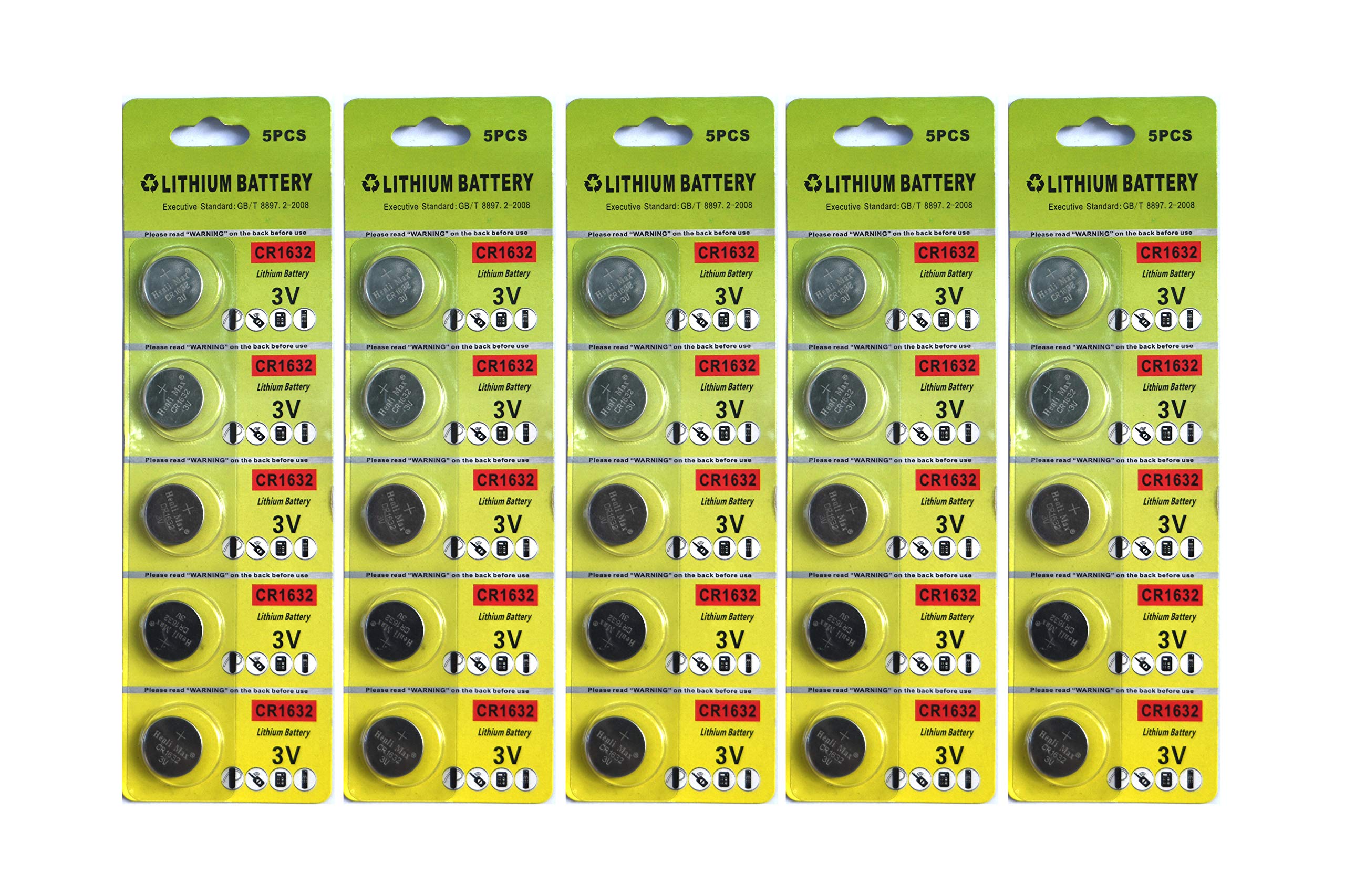 25 pcs CR1632 3v Battery for Small Electronics