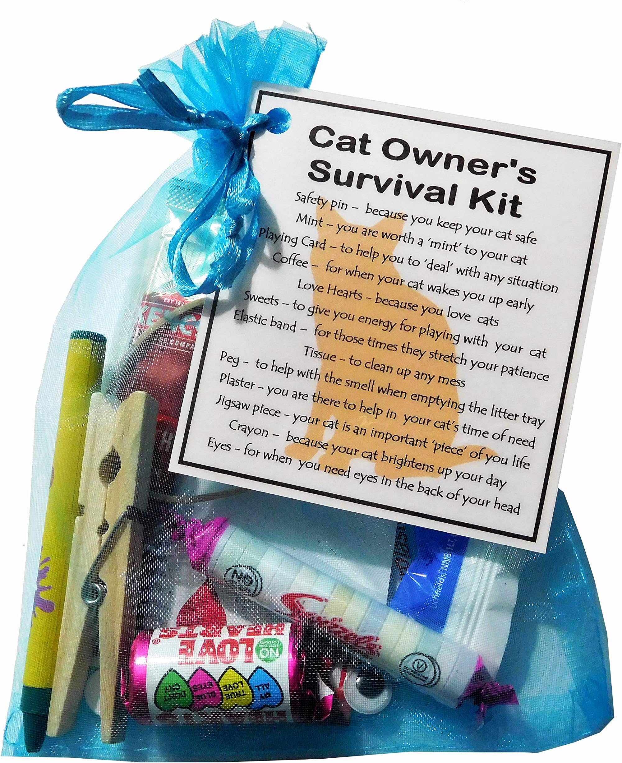Cat Owner's Survival Kit (Novelty gift for Cat owner, Cat Owners Secret Santa gift, Cat gifts, Cat Secret Santa Gifts, Cat Lover gifts, Gifts for Cat Owner)
