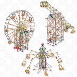 KNEX Basic Fun Thrill Rides 3-in-1 Amusement Park Building Set 744 Pieces view 3