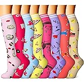 FEYHAY Copper Compression Socks (8 Pairs) 15-20 mmHg Circulation is Best Athletic & Daily for Men & Women, Running, Climbing