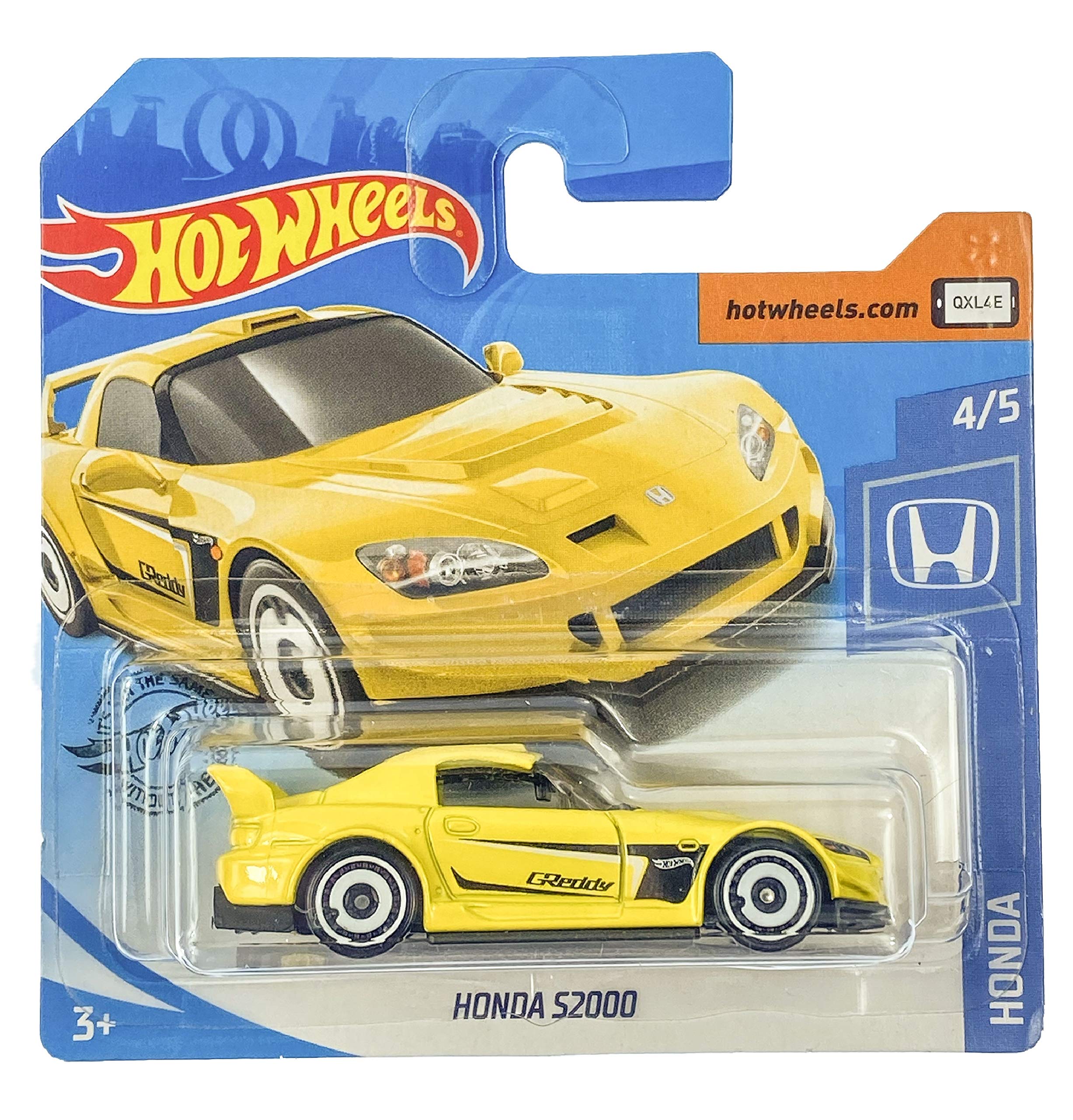 Hot-Wheels Honda S2000 (Yellow) 4/5 Honda 2020 - 153/250 (Short Card) GHC12