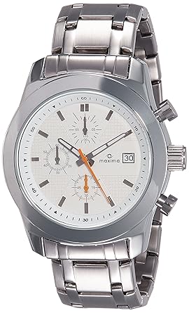 Mens Chronograph Leather Watch (203936577_Black)