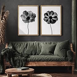 MUDECOR Framed Canvas Print Wall Art Set Black and