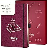 Dingbats* Reading Journal for Book Lovers - Thick Paper Thread-Bound Hardcover Book Tracker to Record Reads, Quotes & Reflections, with Elastic Closure, Pen Loop & Bookmarks for Organized Reading