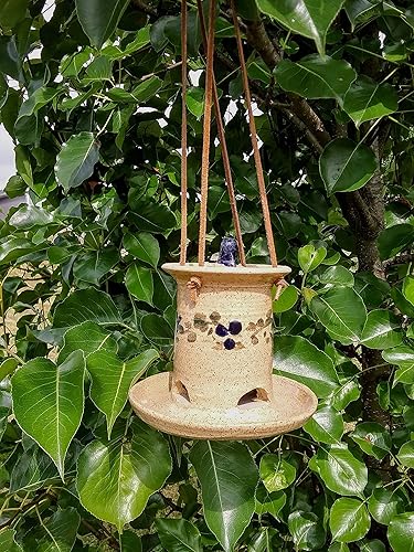 Amazon Com Pottery Birdfeeder Handmade