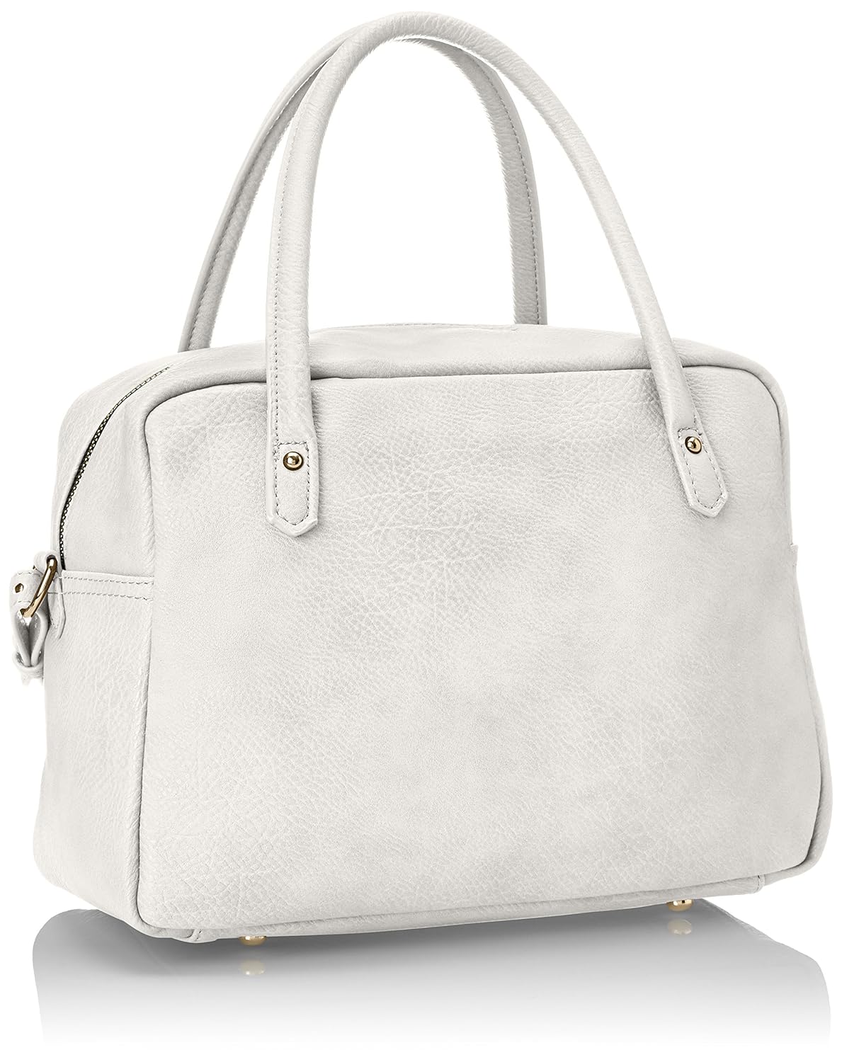 poverty flats by rian raised dot v satchel, white, one size