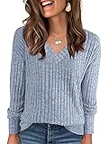 ANRABESS Long Sleeve Shirts for Women V Neck Casual