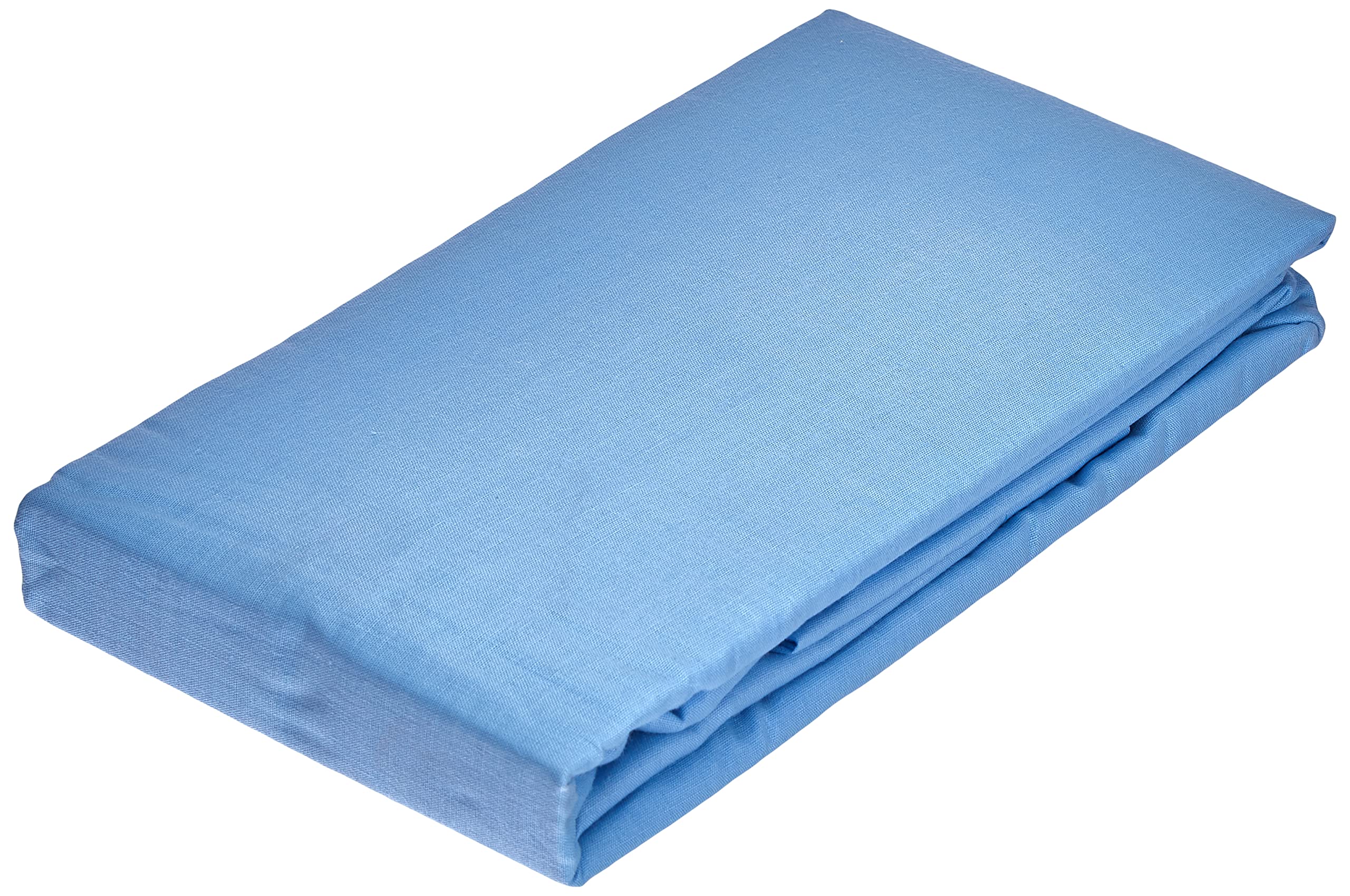 Miracle Home Soft and Comfortable 50% Polyester Fitted Sheet 105cm Sky Blue