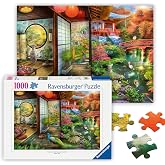 Ravensburger - Japanese Garden Teahouse - 1000 Piece Jigsaw Puzzle - Stunning, Vivid Imagery of Opulent Teahouse - Colorful Imagery - Ideal Gift - Frameable Art - Screen-Free Fun - Puzzles for Adults