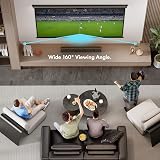 VonHaus 80" Pull Down Projector Screen 4K HD 16:9 Wall/Ceiling Mount view 6