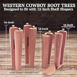 HOUNDSBAY Cowboy Boot Trees, Cedar Western Boot