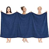 Cotton Paradise 100% Cotton 40x80 Oversized Bath Sheet, Extra Large Turkish Bath Towels for Bathroom, Navy Blue Bathsheet