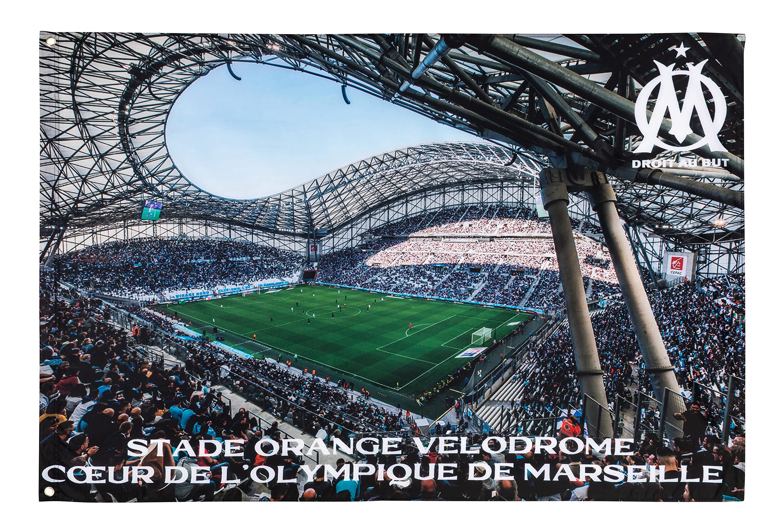 OLYMPIQUE DE MARSEILLE Om Official Collection Flag Size 140 x 90 cm