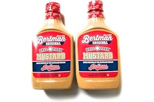 BERTMAN ORIGINAL BALL PARK Bertman Ball Park Mustard - 2 16 Ounce Bottles of Original Bertman Mustard, Great Value