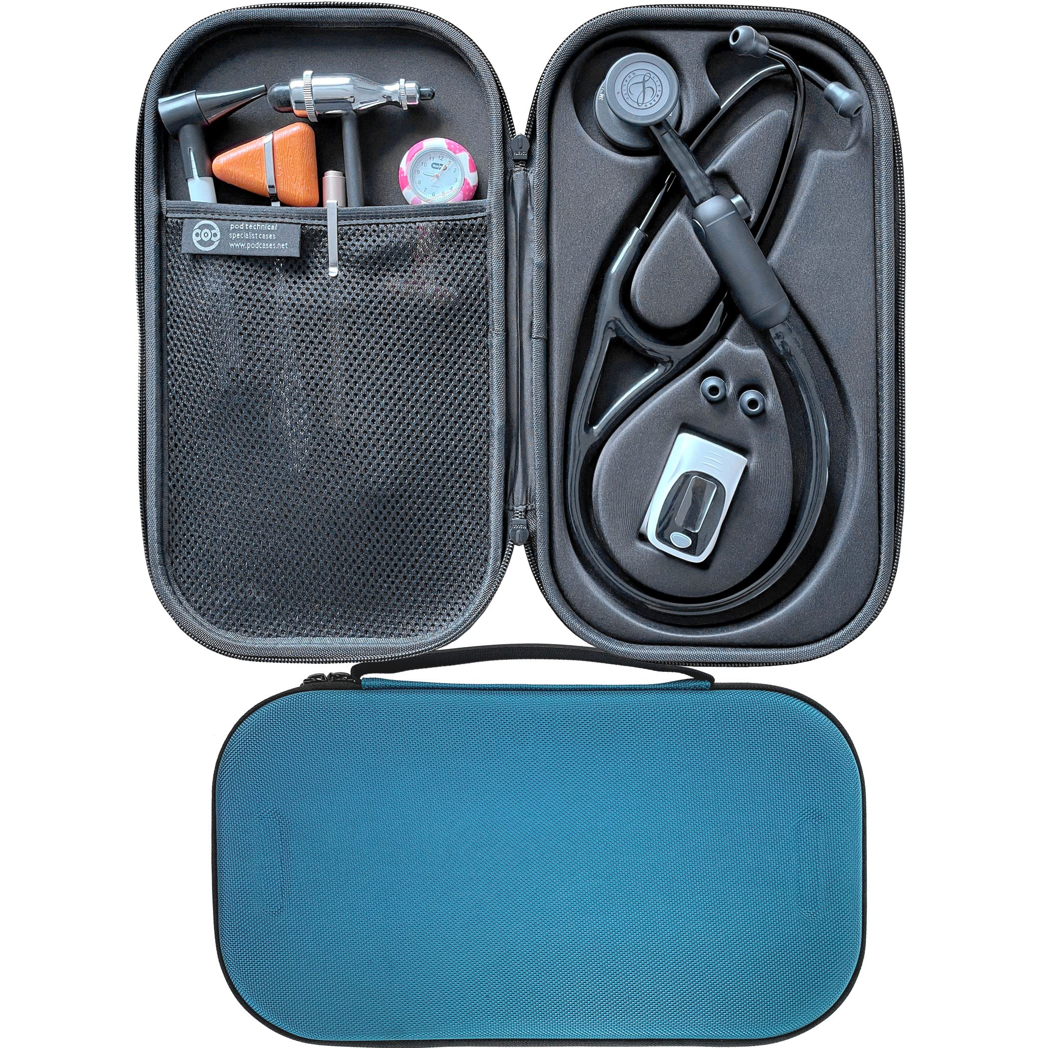 Pod Technical Cardiopod II Stethoscope Case for All Littmann Stethoscopes - Caribbean Blue