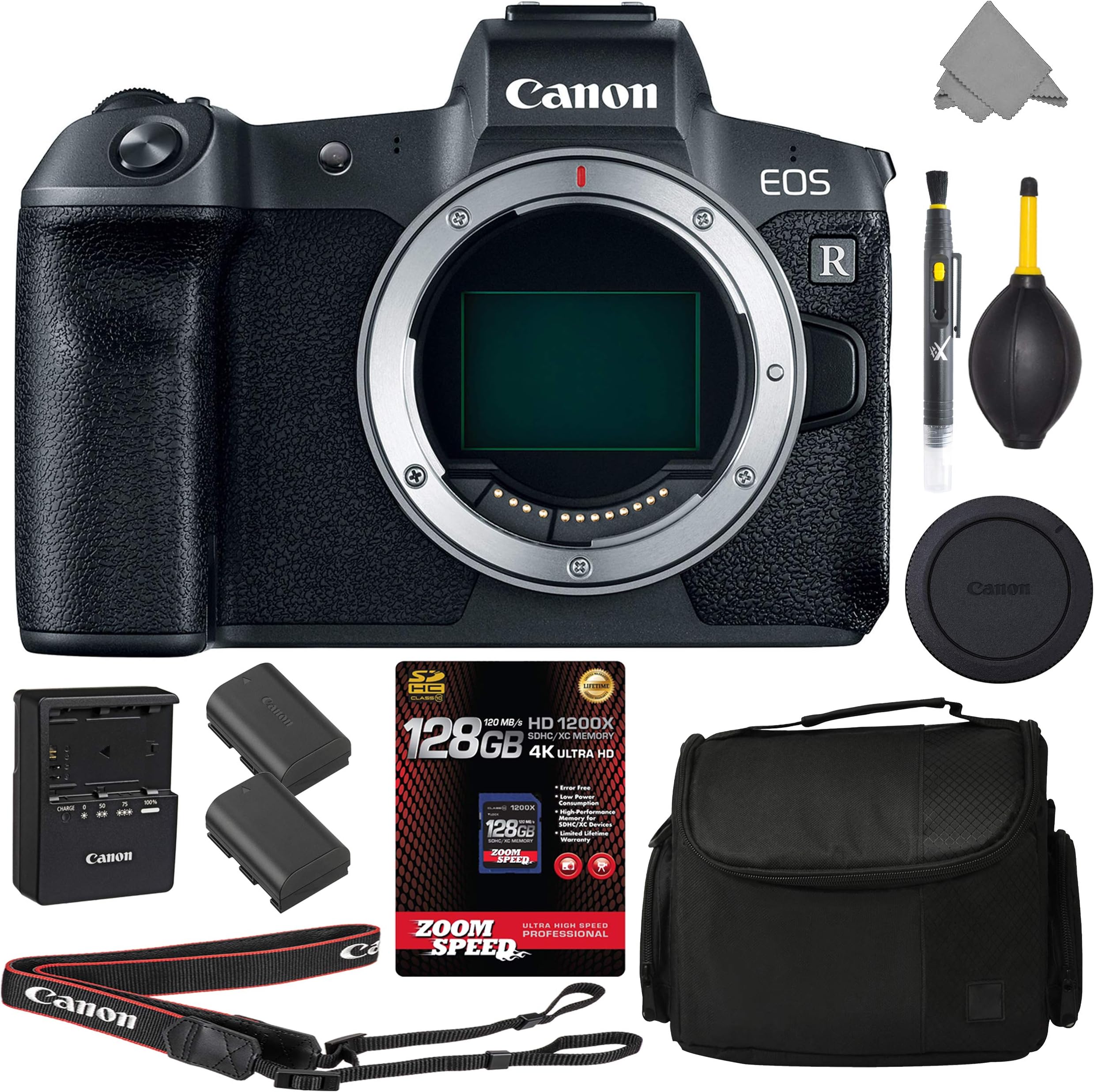 Canon EOS R Mirrorless Digital Camera (Body Only) with AOM 128GB 4K Starter Bundle - International Version