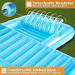 Sloosh Inflatable Tanning Pool Lounge Float, 70" x