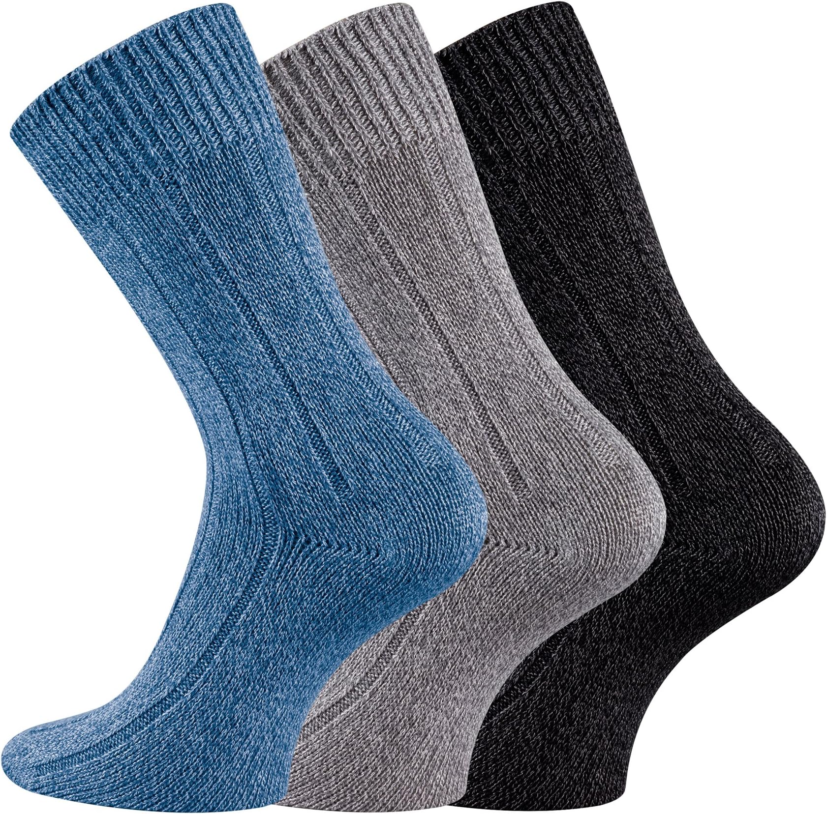 Fussfreunde 6 Pairs Soft Tip TEXX24 Bamboo Socks In An Extra Warm Quality Winter Bamboo Socks