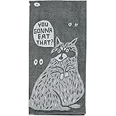 Blue Q You Gonna Eat That Woven Jacquard Dish Towel - Funny Kitchen Towels, 100% Cotton, Durable, Soft & Super Absorbent, Machine Washable & Fade-Resistant, Functional Gift Ideas, Size 28" x 21"