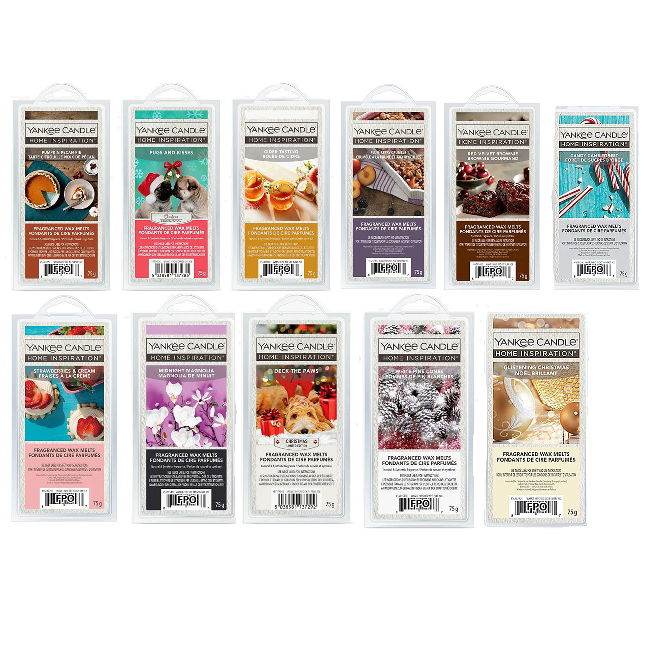 Yankee Candle Wax Melts Up to 8 Hours of Fragrance Scented Wax Cube in 6 Pack x 36 Wax Cubes, White