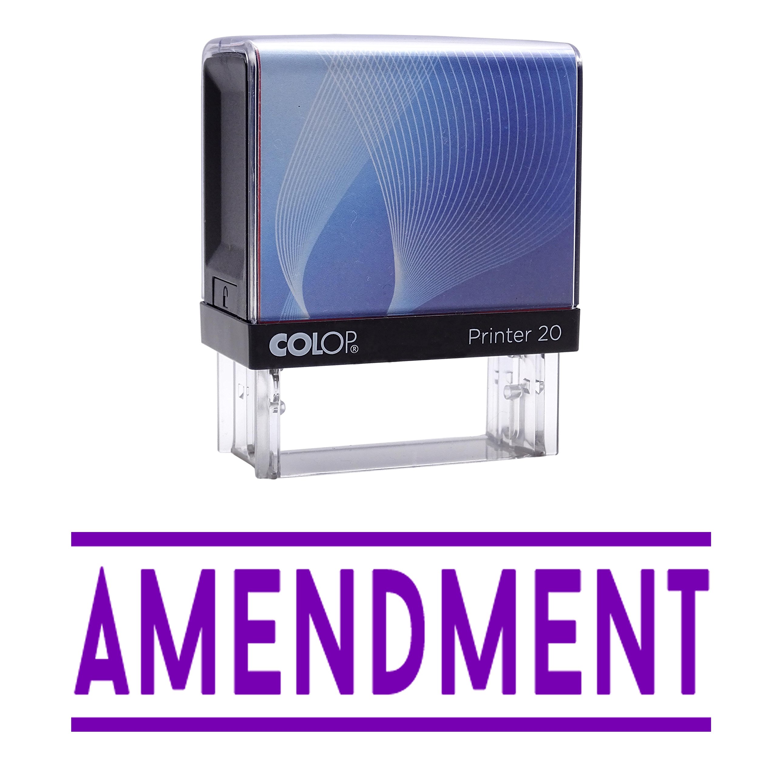 Amendment Self Inking Rubber Stamp Custom Colop Office Stationary P20 Mini Stamper