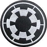 Antrix Galactic Empire Empire Target Tactical Applique Fastener Hook and Loop Military Movie Film Galactic Empire Badge Patch -Dia.3.15"
