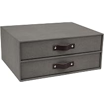 Porte Magazine Bigso Box - Panneau Fibre Gris 25x10x32.5 Cm - Rangement Design Scandinave