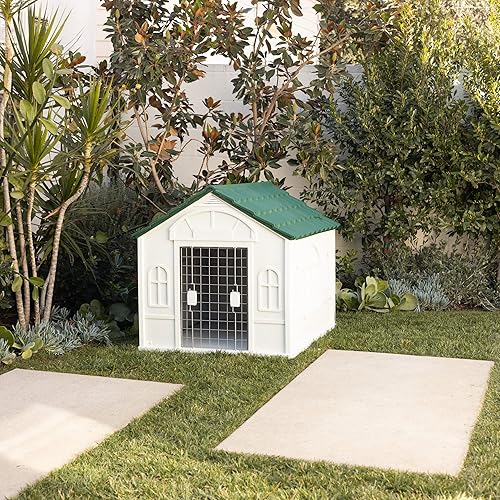 Luxury Dog House with Steel Door – Indoor/Outdoor Pet Kennel
