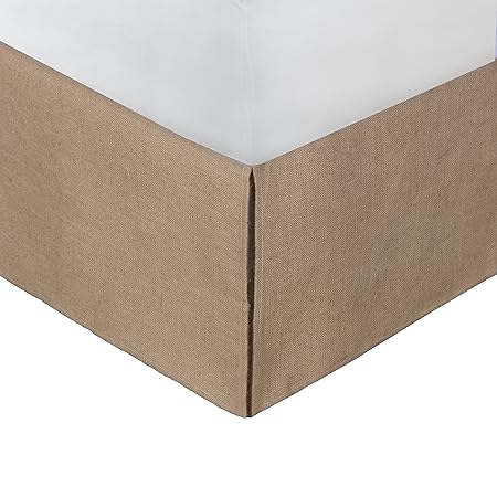 Greenland Home Burlap Bed Skirt, Natural, King