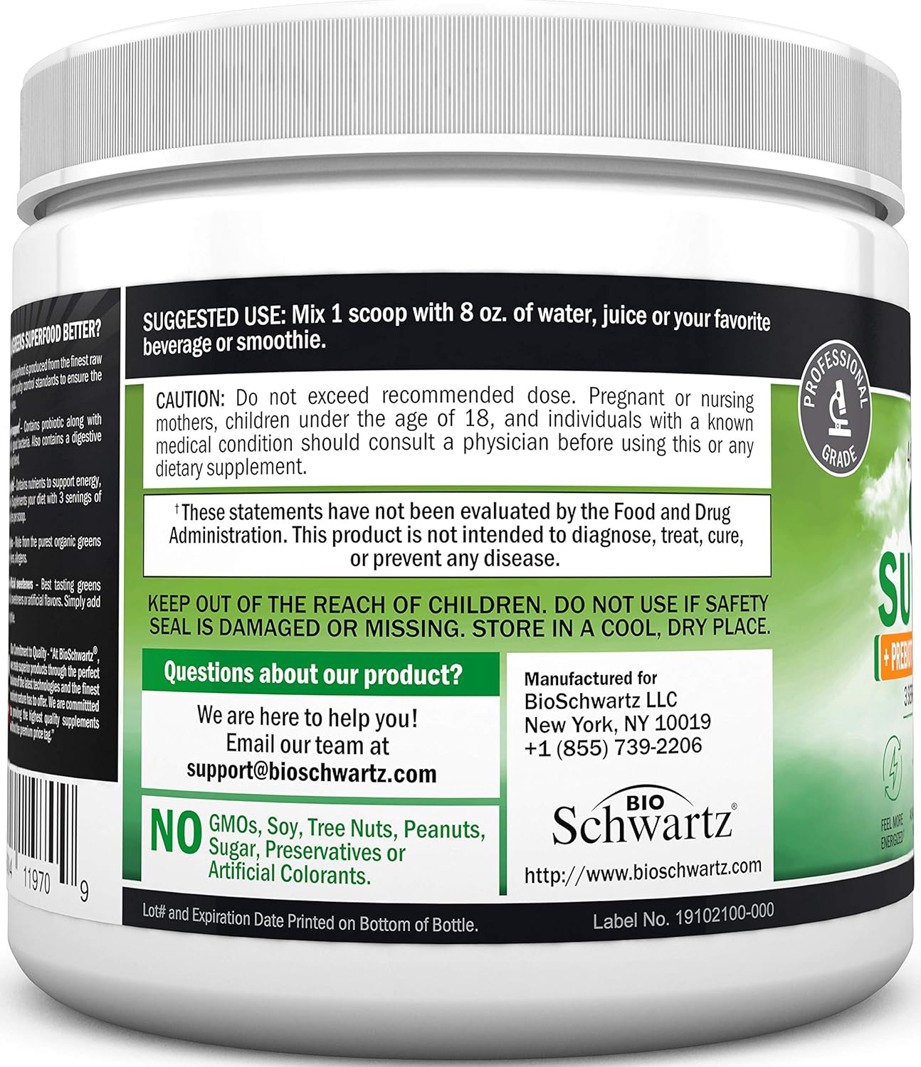 Super Greens Powder - Dr. Approved Formula with 45+ Organic Green Superfoods - Alfalfa, Bilberry, Spirulina, Chlorella & More - Keto Friendly Vegan Supplement - 3 Servings of Veggies per Scoop: Health & Personal Care