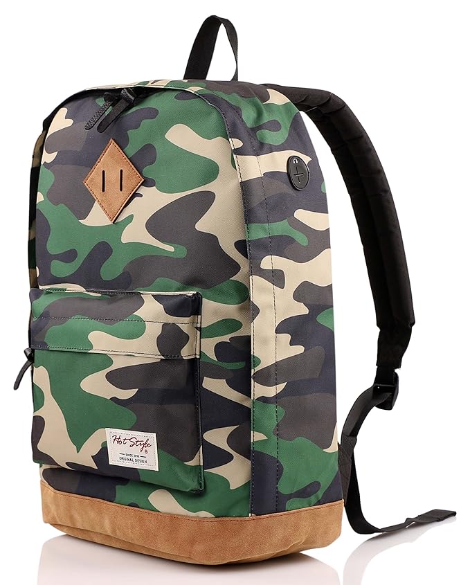 HotStyle 936Plus Daypack Rucksack (26 Liters) mit 15.6 Zoll Laptopfach, Dschungel Camo